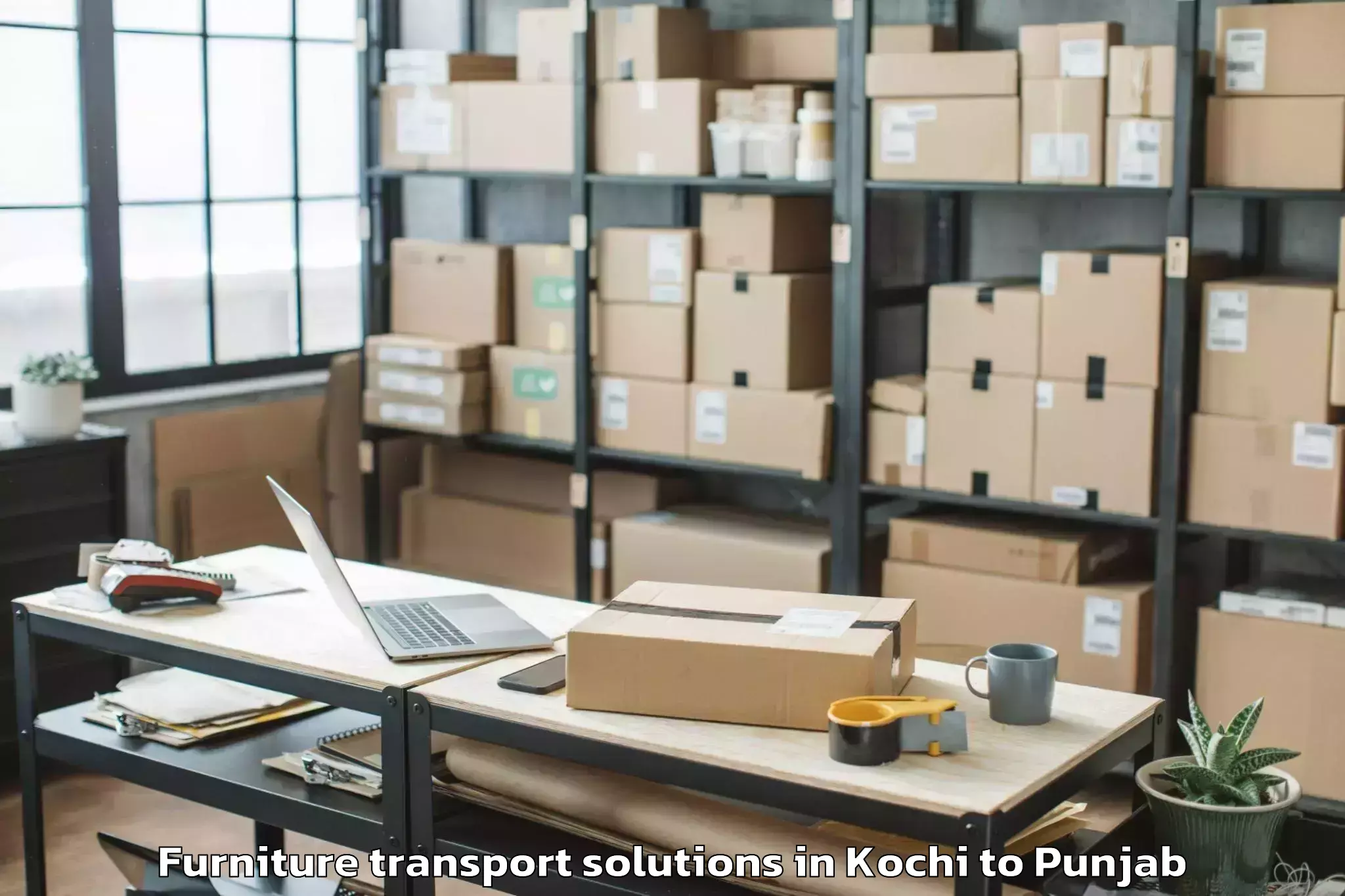 Kochi to Vr Punjab Mall Furniture Transport Solutions Booking